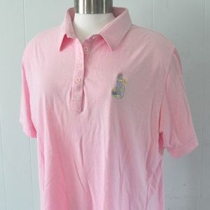 Pink Golf Polo Womens casual summer Embroidered